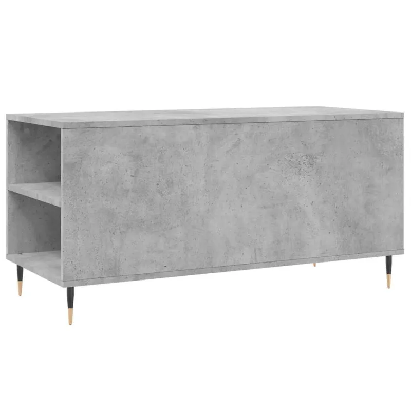 Kavos staliukas, betono pilkas, 102x44,5x50cm, apdirbta mediena