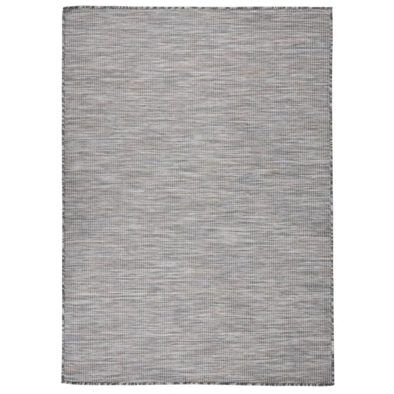 Lauko kilimėlis, rudas ir mėlyna, 200x280cm, plokščio pynimo