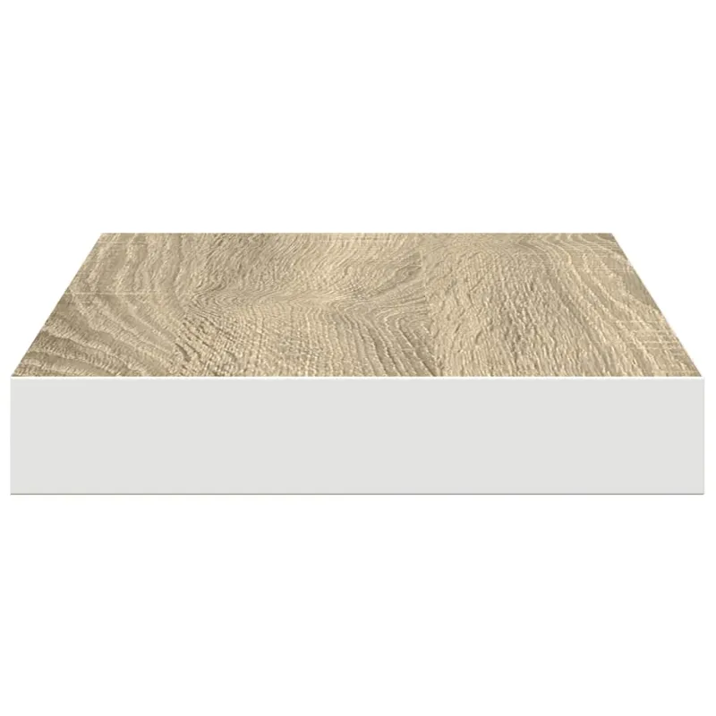 Pakabinamos lentynos, 2vnt., ąžuolo/baltos, 50x23x3,8cm, MDF