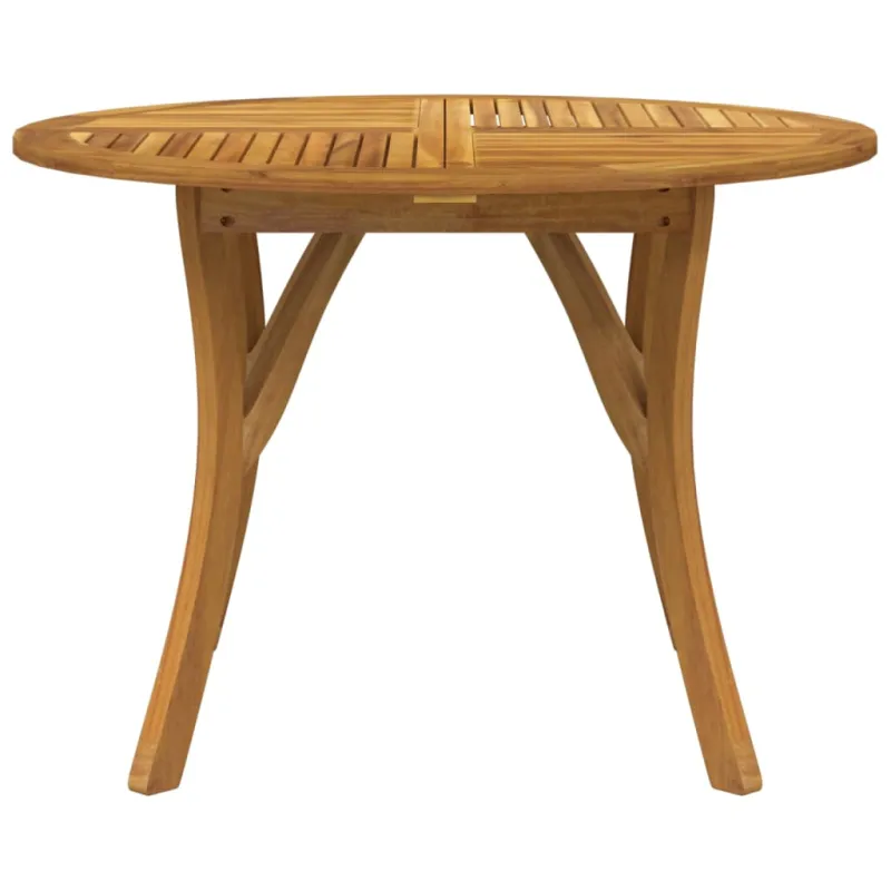 Sodo stalas, 110cm skersmens, akacijos medienos masyvas