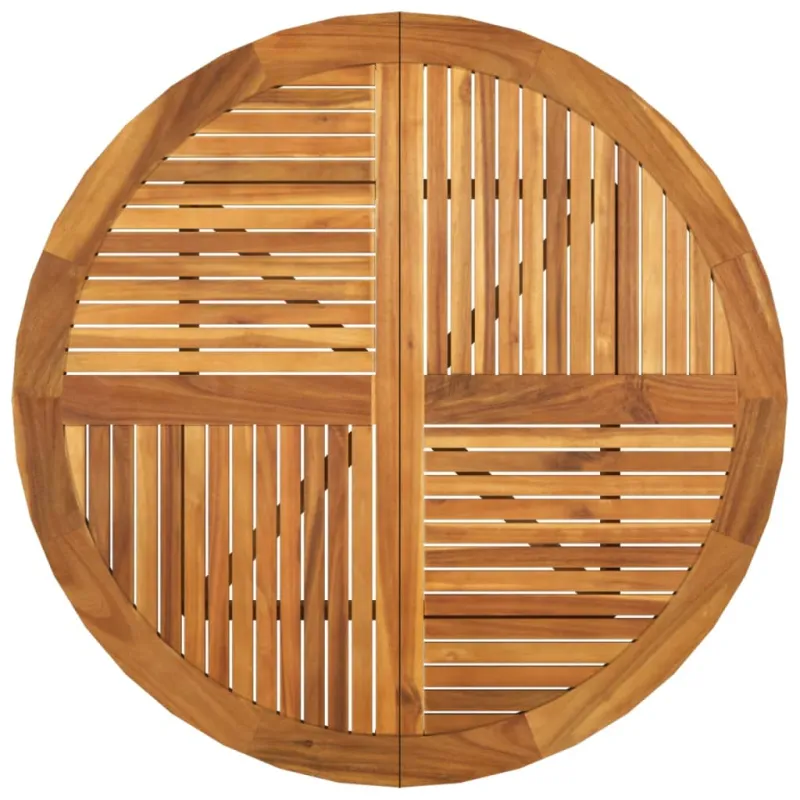 Sodo stalas, 110cm skersmens, akacijos medienos masyvas