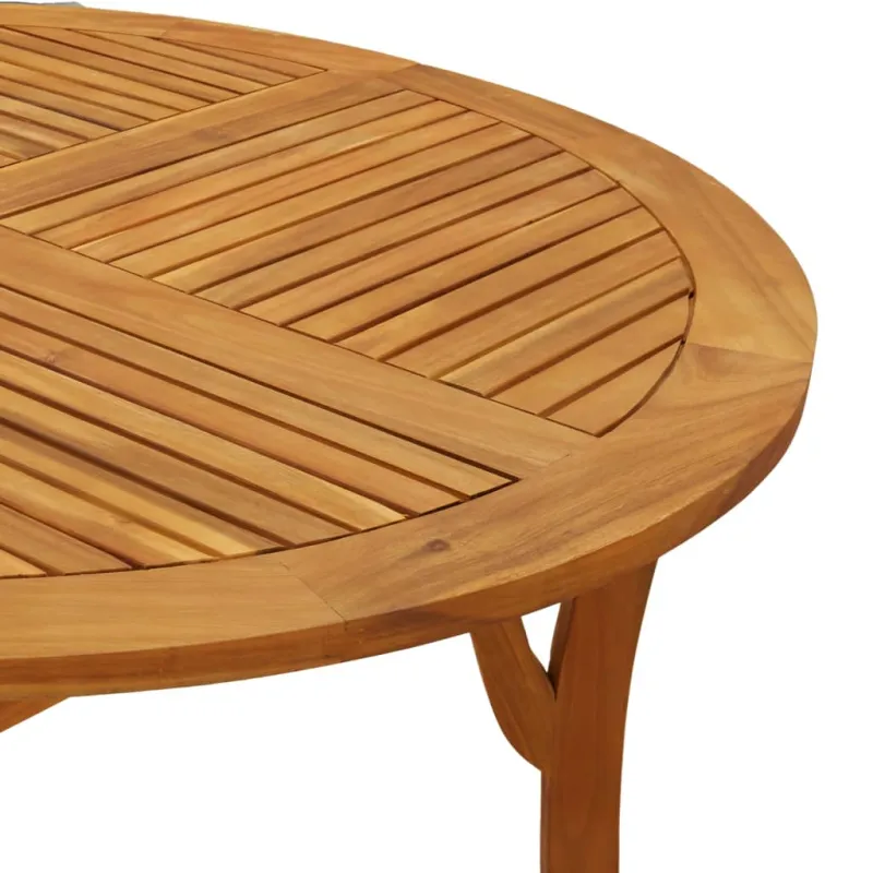 Sodo stalas, 110cm skersmens, akacijos medienos masyvas