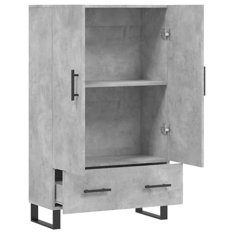 Komoda, betono pilkos spalvos, 69,5x31x115cm, apdirbta mediena