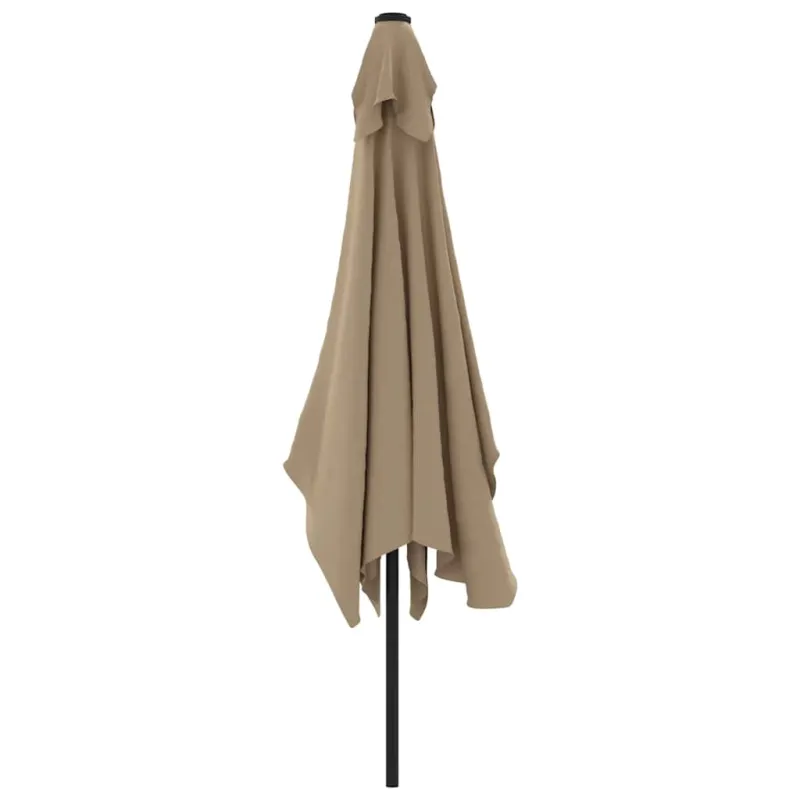 Lauko skėtis nuo saulės su metaliniu stulpu, taupe, 300x200cm