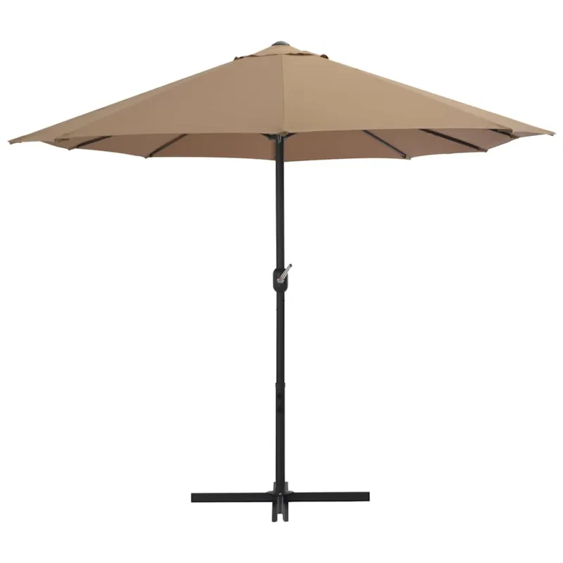 Lauko skėtis nuo saulės su aliuminio stulpu, taupe, 460x270cm