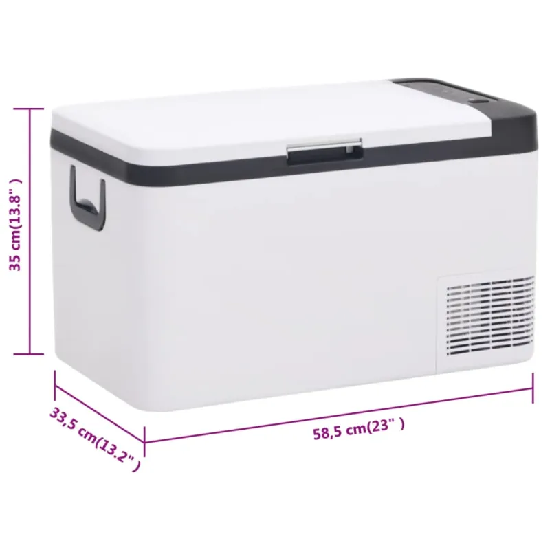 Šaltdėžė su rankena, juodos ir baltos spalvos, 25l, PP ir PE