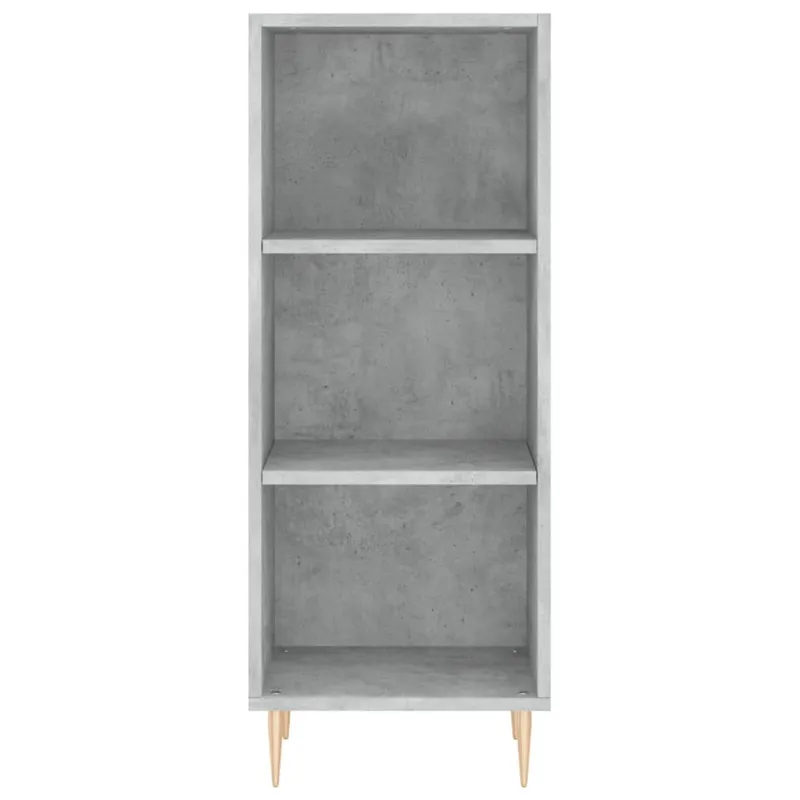 Komoda, betono pilkos spalvos, 34,5x34x180cm, apdirbta mediena