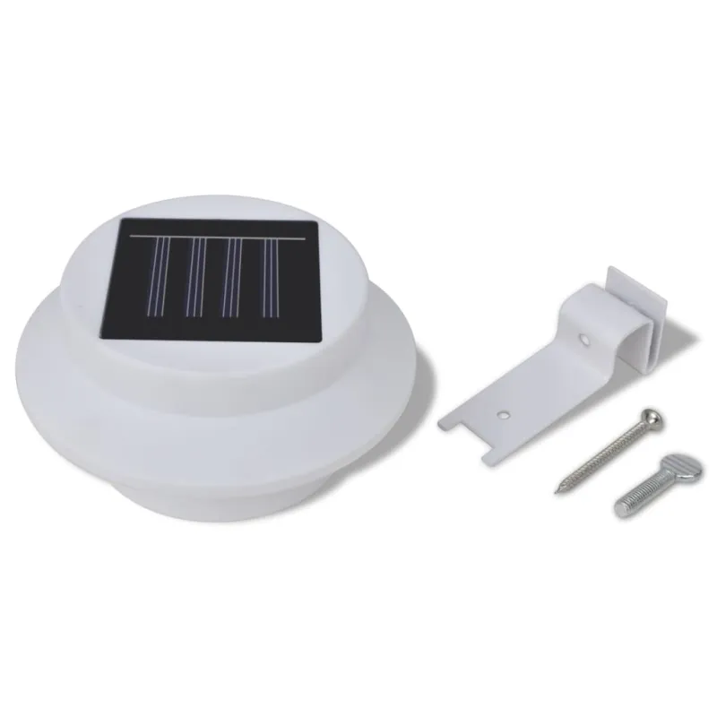 Saulės energija įkraunamų lauko šviestuvų rinkinys, 6vnt., balti