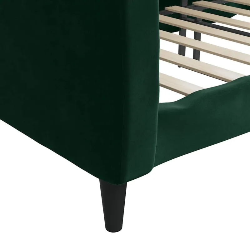 Sofa, tamsiai žalios spalvos, 80x200cm, aksomas