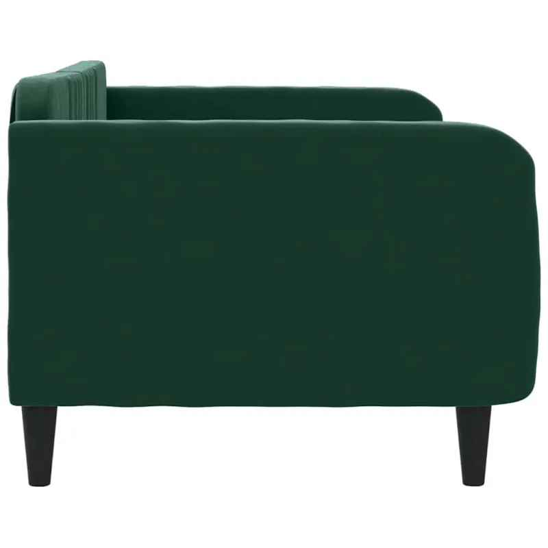 Sofa, tamsiai žalios spalvos, 90x200cm, aksomas