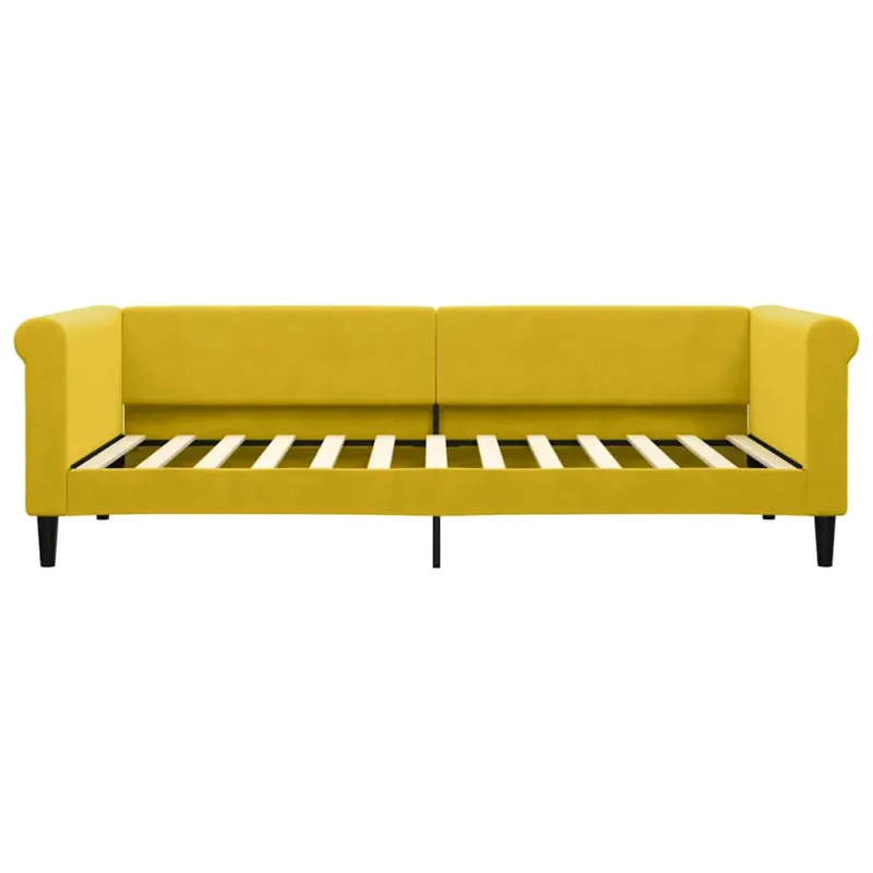 Sofa, geltonos spalvos, 90x200cm, aksomas