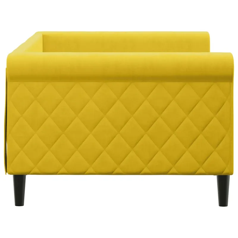 Sofa, geltonos spalvos, 90x200cm, aksomas