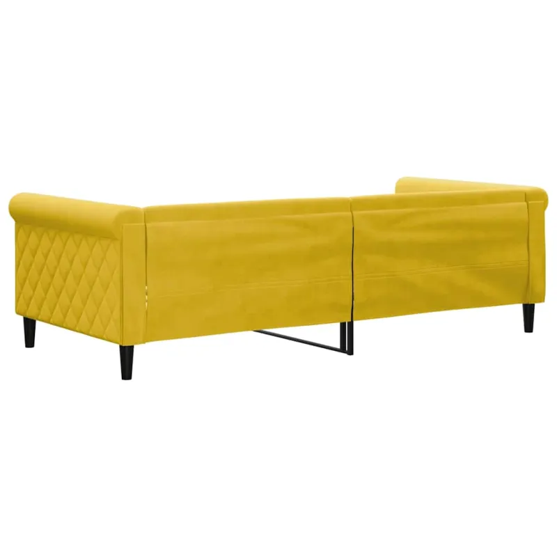 Sofa, geltonos spalvos, 90x200cm, aksomas