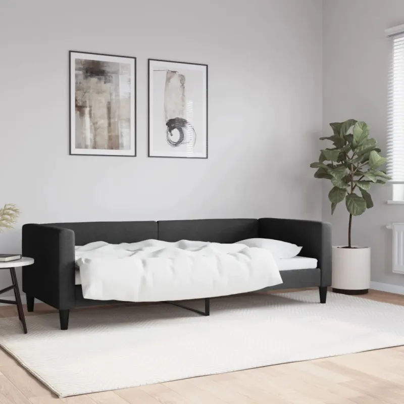 Sofa, juodos spalvos, 80x200cm, audinys