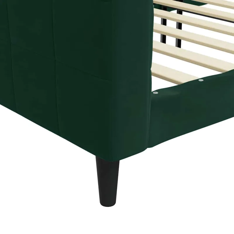 Sofa, tamsiai žalios spalvos, 100x200cm, aksomas