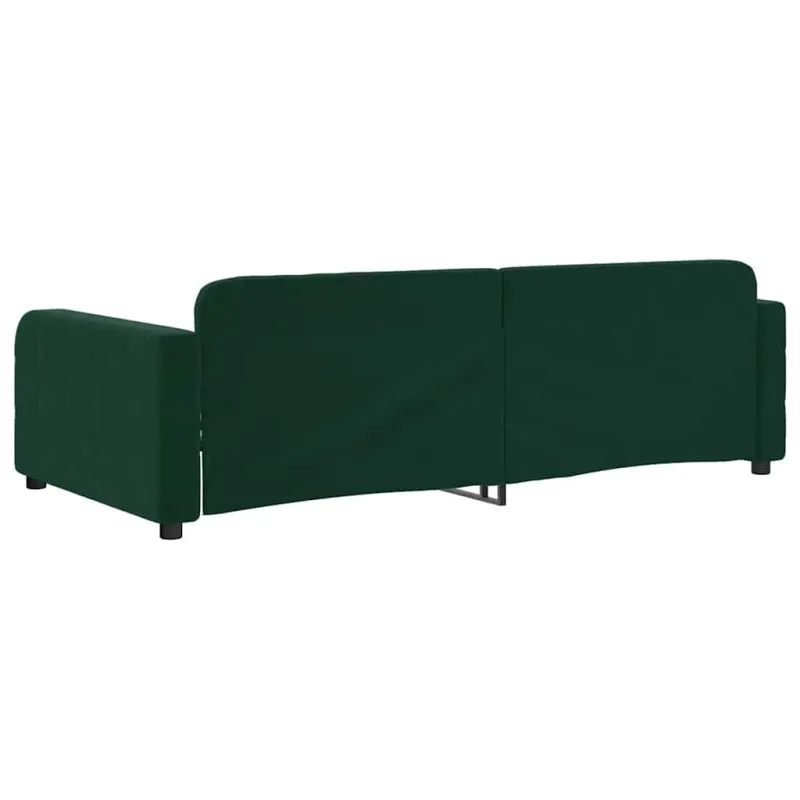 Sofa, tamsiai žalios spalvos, 90x200cm, aksomas