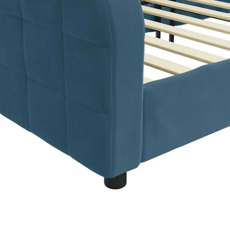 Sofa, mėlynos spalvos, 90x200cm, aksomas