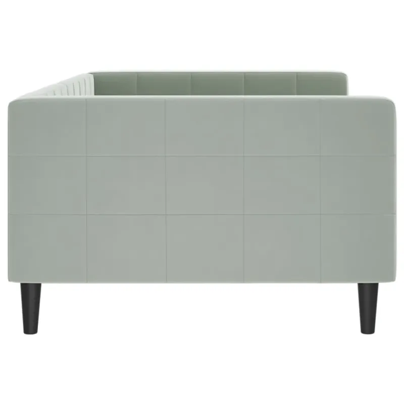 Sofa, šviesiai pilkos spalvos, 100x200cm, aksomas