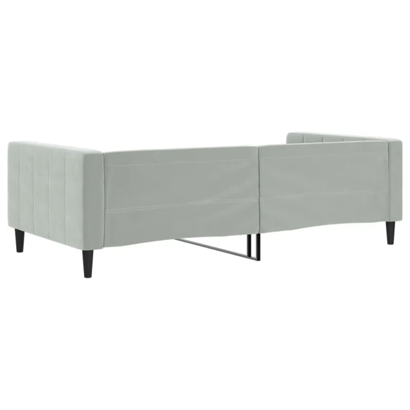 Sofa, šviesiai pilkos spalvos, 100x200cm, aksomas