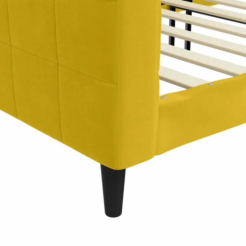Sofa, geltonos spalvos, 100x200cm, aksomas