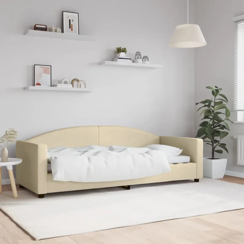 Sofa, kreminės spalvos, 80x200cm, audinys