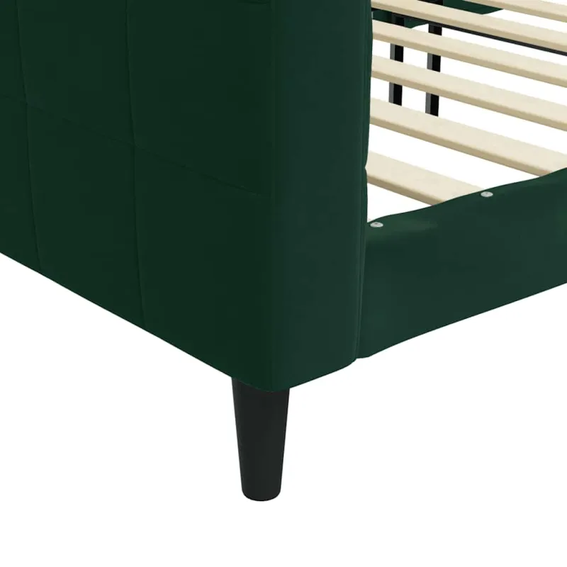 Sofa, tamsiai žalios spalvos, 80x200cm, aksomas