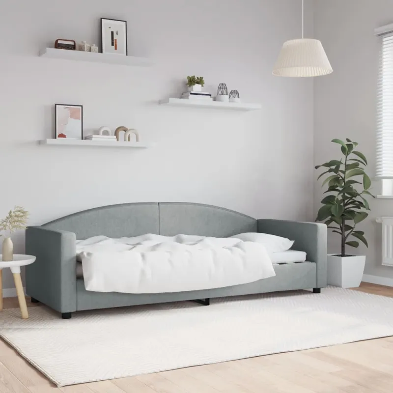 Sofa, šviesiai pilkos spalvos, 80x200cm, audinys