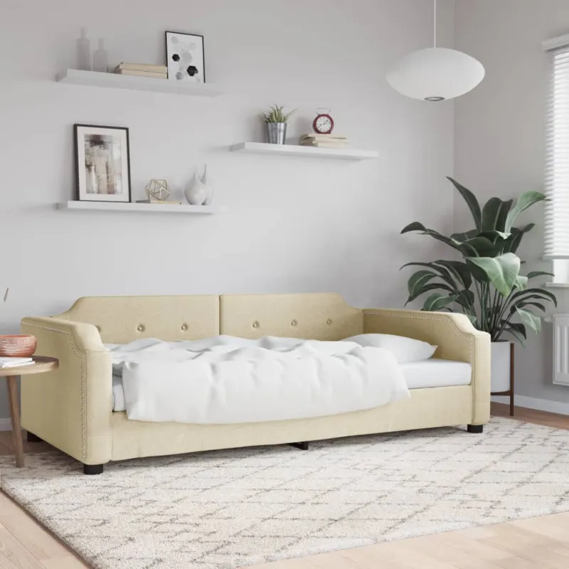 Sofa, kreminės spalvos, 100x200cm, audinys