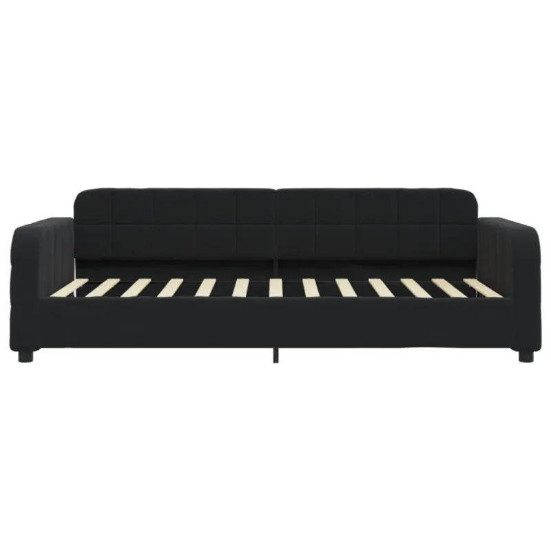 Sofa, juodos spalvos, 100x200cm, aksomas