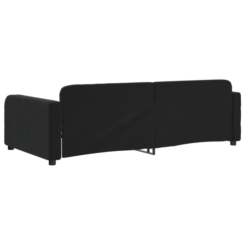 Sofa, juodos spalvos, 100x200cm, aksomas