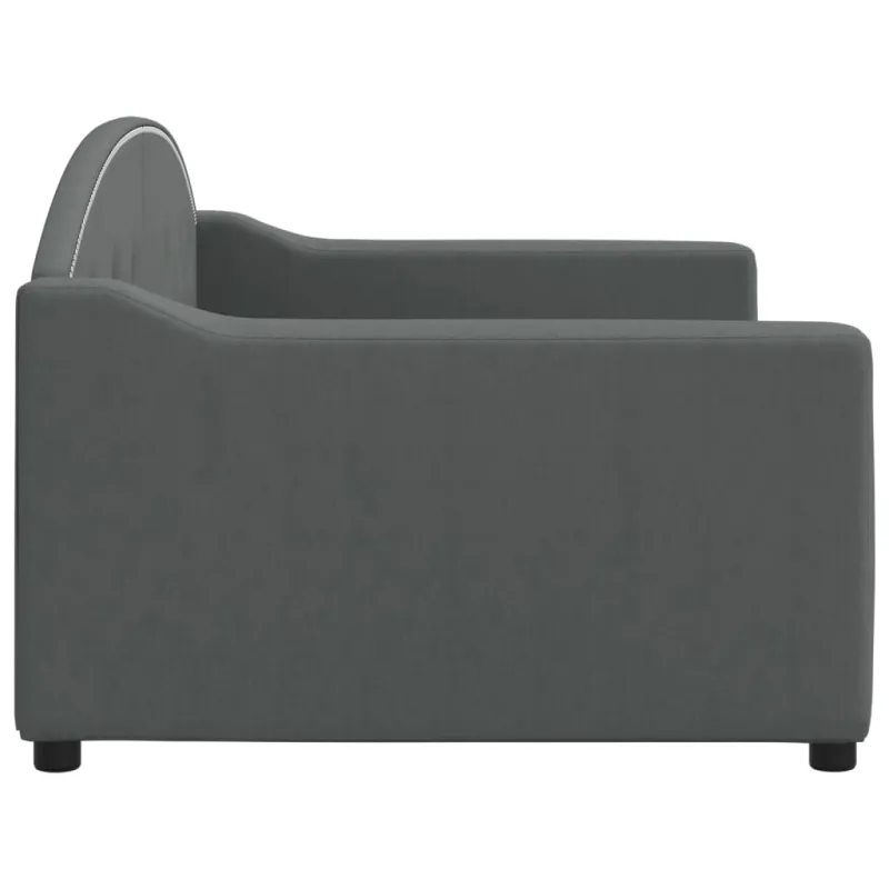 Sofa, tamsiai pilkos spalvos, 90x200cm, audinys