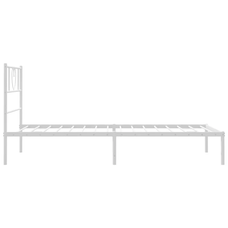 Lovos rėmas be čiužinio, baltas, 75x190cm, metalas