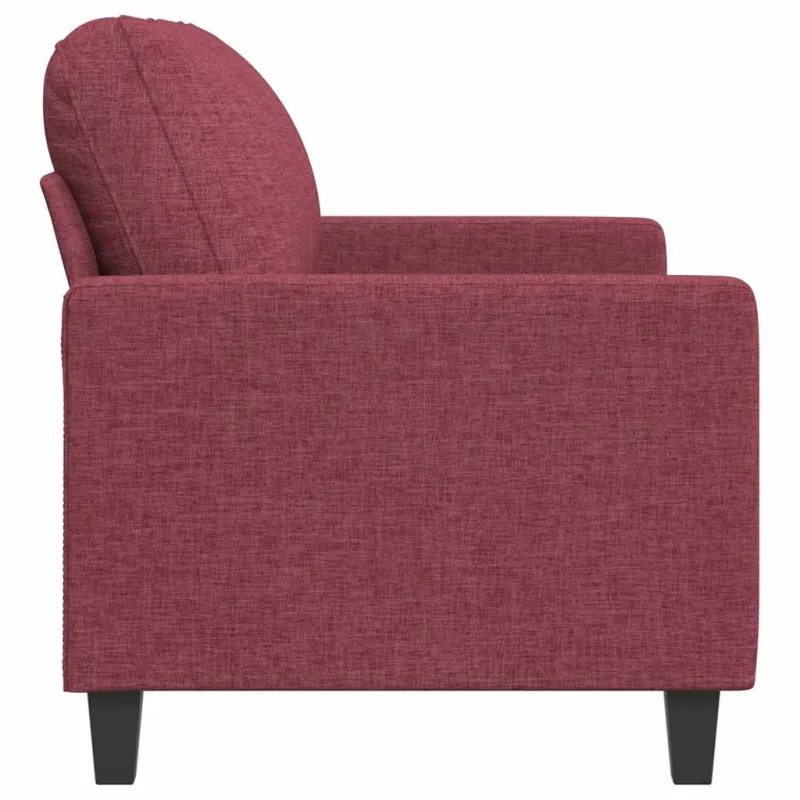 Dvivietė sofa, raudonojo vyno spalvos, 120cm, audinys