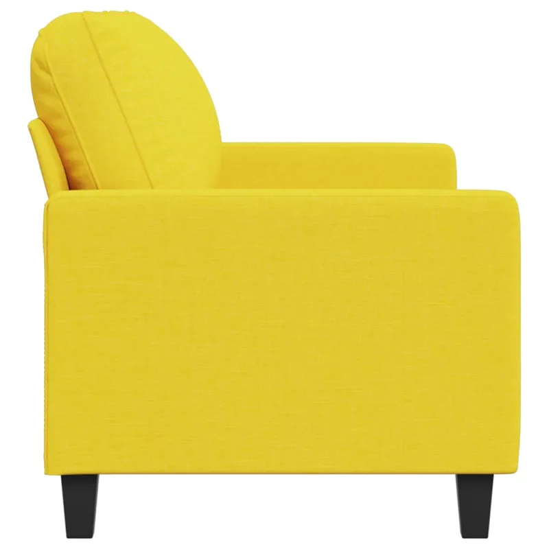 Dvivietė sofa, šviesiai geltonos spalvos, 140cm, audinys