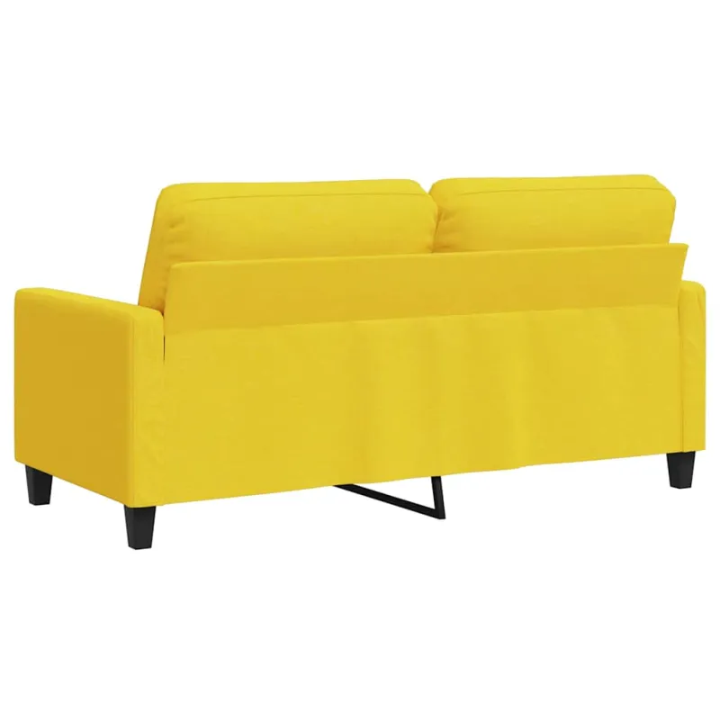 Dvivietė sofa, šviesiai geltonos spalvos, 140cm, audinys