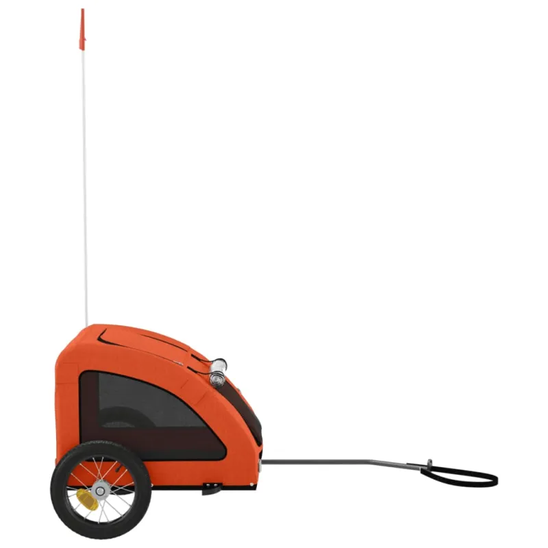 Dviračio priekaba augintiniams, oranžinė, audinys/geležis