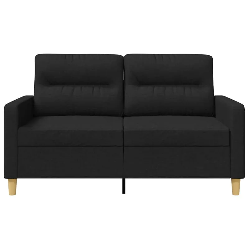Dvivietė sofa, juodos spalvos, 120cm, audinys
