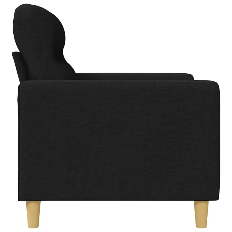 Dvivietė sofa, juodos spalvos, 120cm, audinys