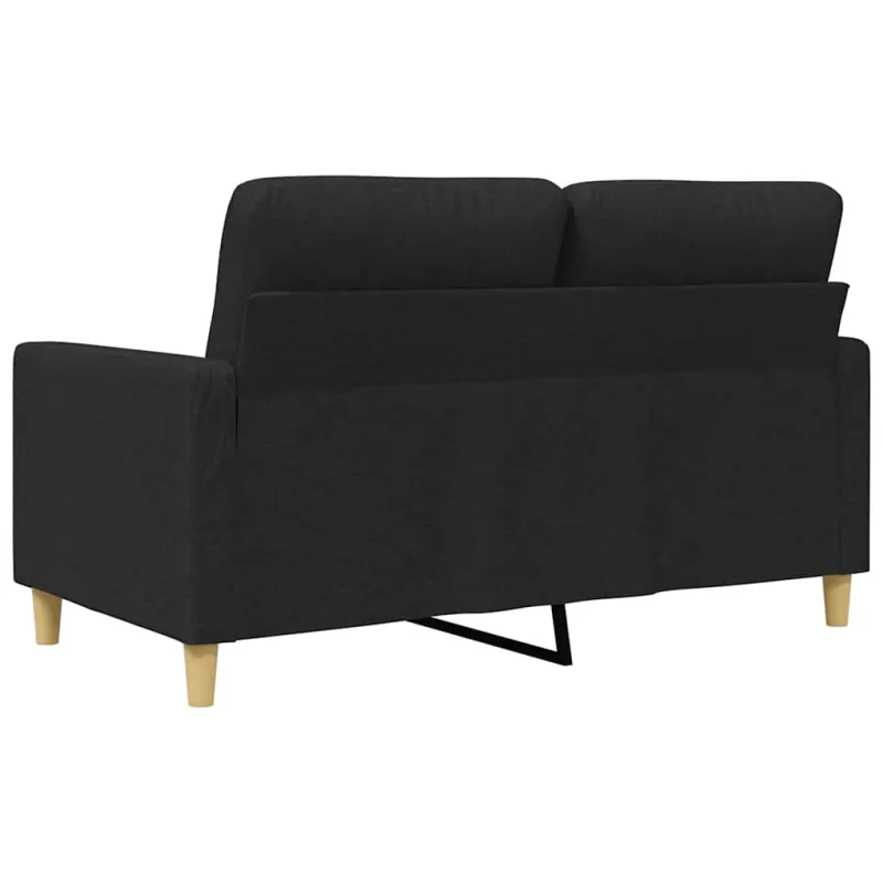 Dvivietė sofa, juodos spalvos, 120cm, audinys