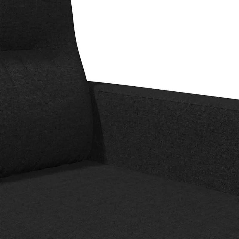 Dvivietė sofa, juodos spalvos, 120cm, audinys