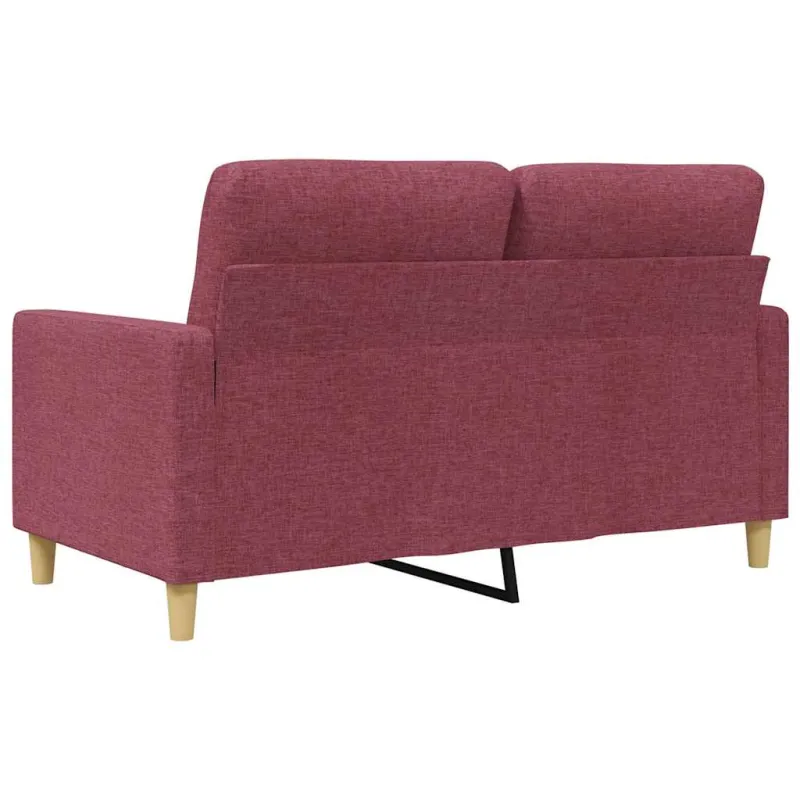Dvivietė sofa, raudonojo vyno spalvos, 120cm, audinys