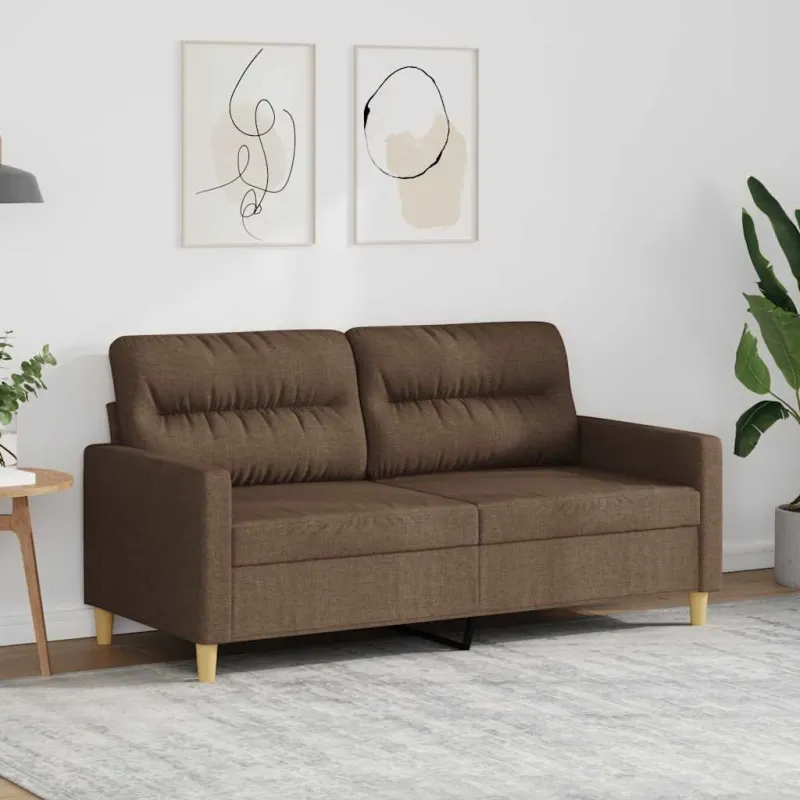 Dvivietė sofa, rudos spalvos, 140cm, audinys