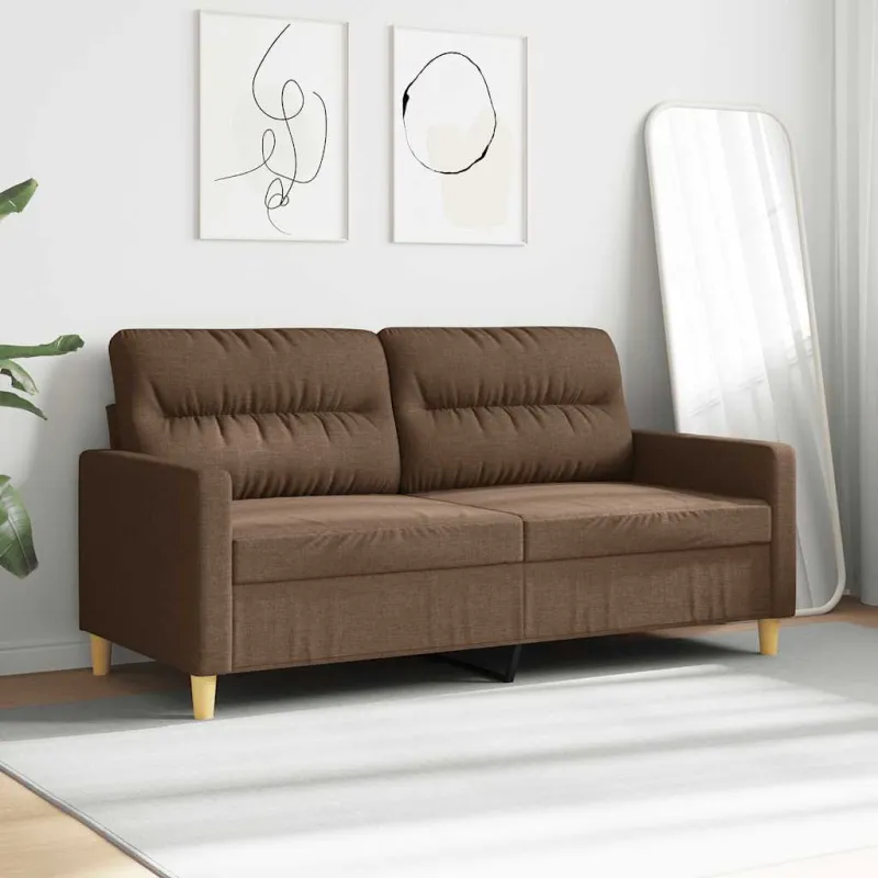 Dvivietė sofa, rudos spalvos, 140cm, audinys