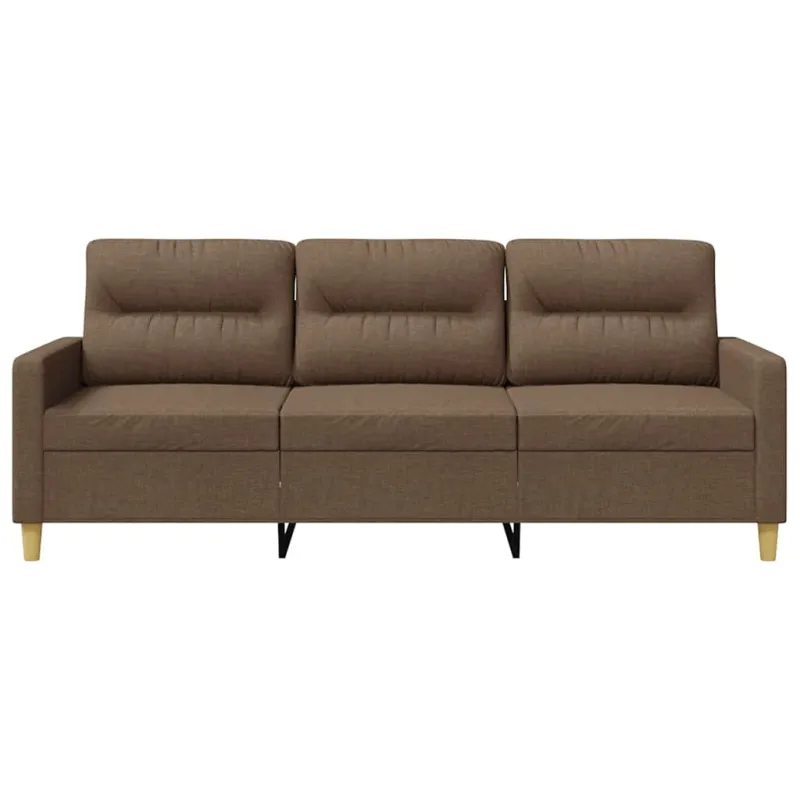 Trivietė sofa, rudos spalvos, 180cm, audinys