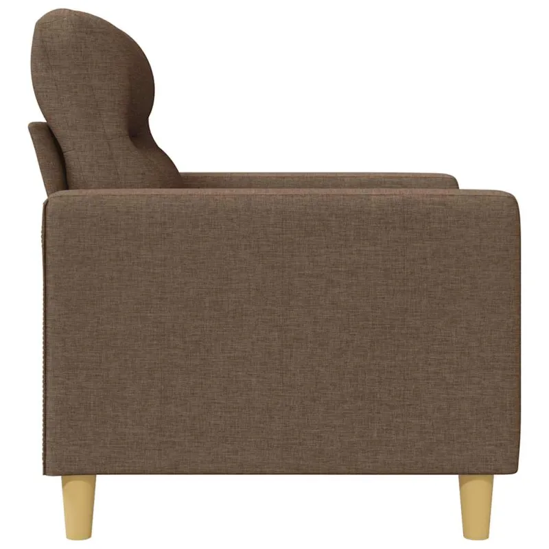 Trivietė sofa, rudos spalvos, 180cm, audinys