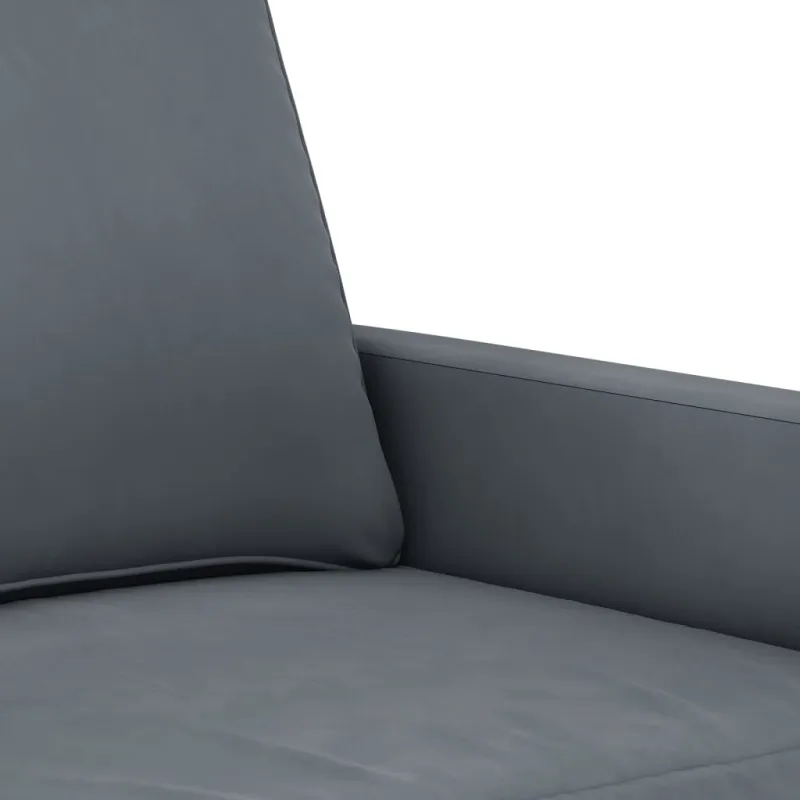 Trivietė sofa, tamsiai pilkos spalvos, 180cm, aksomas