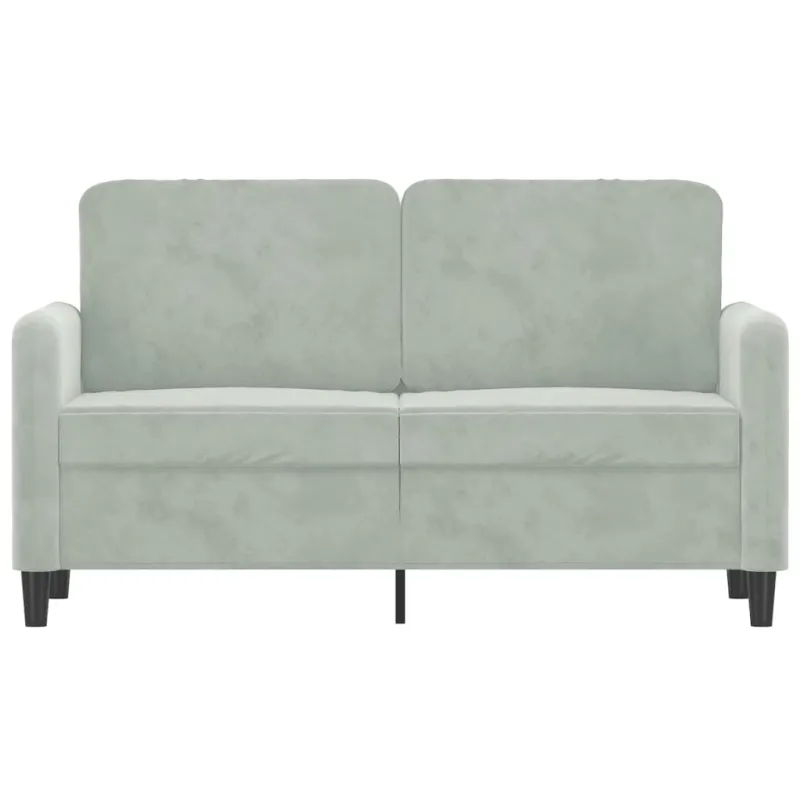Dvivietė sofa, šviesiai pilkos spalvos, 120cm, aksomas