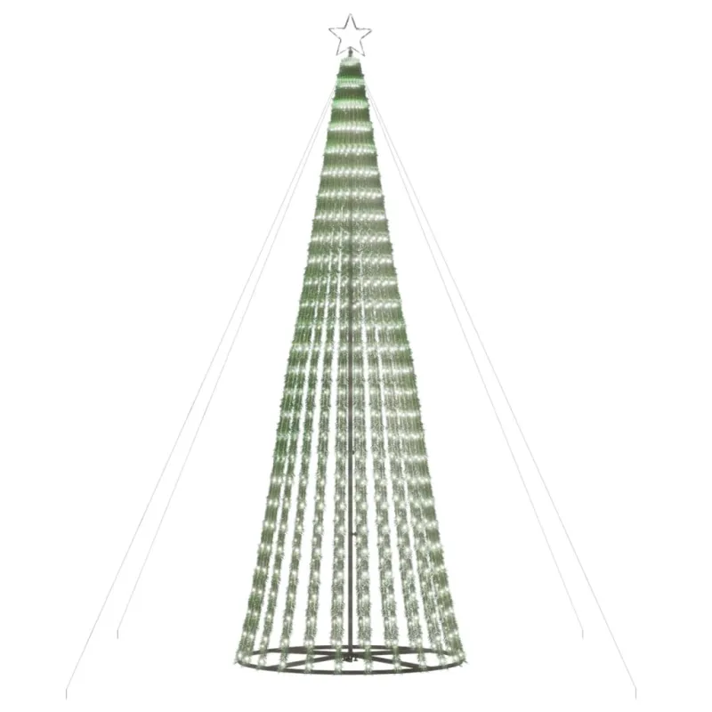 LED Kalėdų eglutė 688 LED Šaltai Balta 300 cm