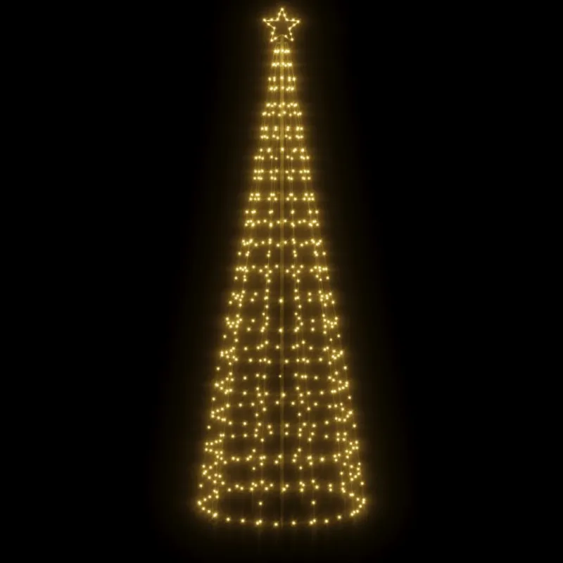 LED Kalėdų eglutė su smaigaliais 570 LED Šiltai balta 300 cm
