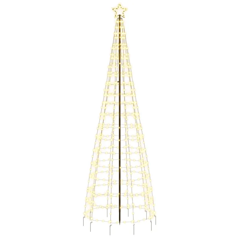 LED Kalėdų eglutė su smaigaliais 570 LED Šiltai balta 300 cm